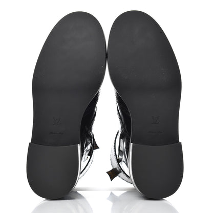 Louis Vuitton Glazed Calfskin Midtown Ankle Boots 41 Black 5 of 9