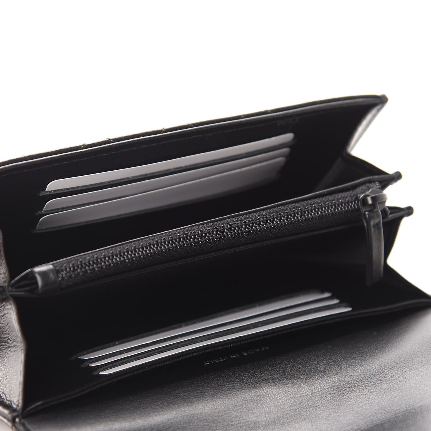 Aged Calfskin Quilted 2.55 Reissue Medium Flap Wallet So Black
