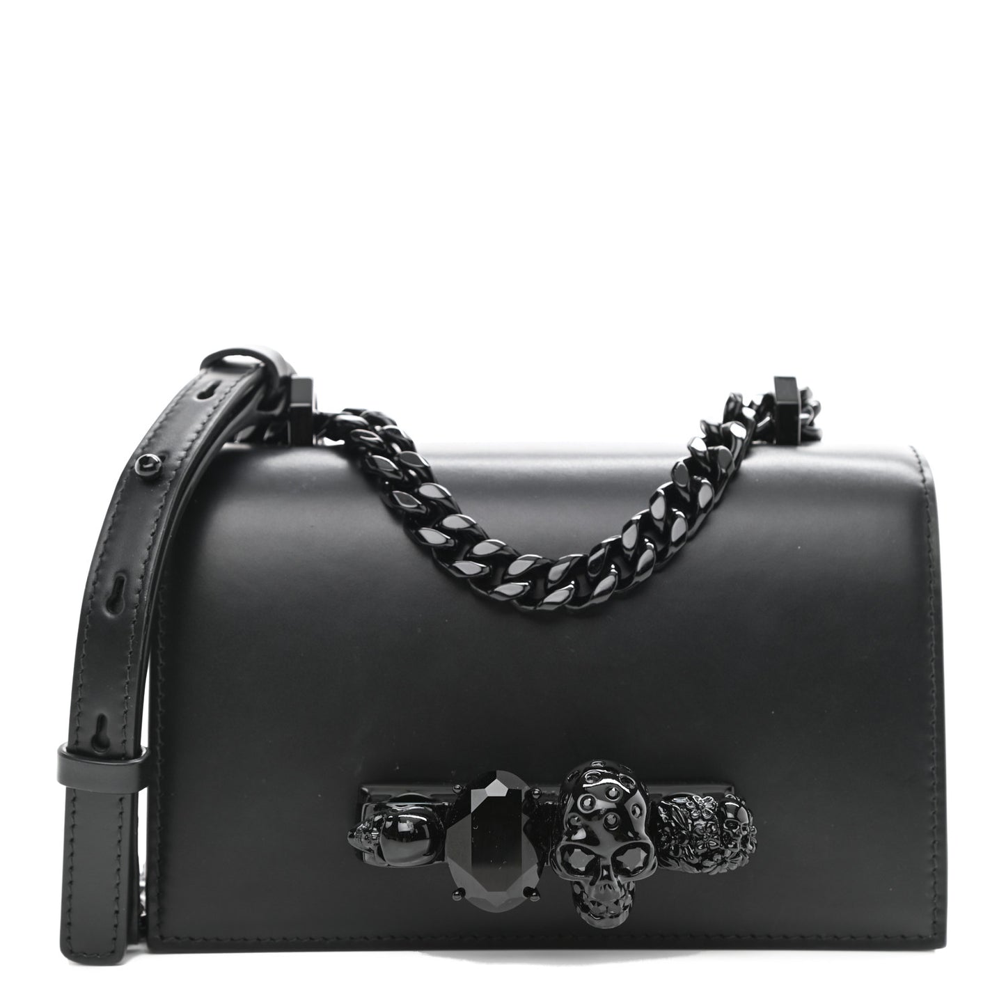 Calfskin Knuckle Crossbody Black