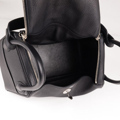Hermes Taurillon Clemence Lindy 30 Black 13 of 22