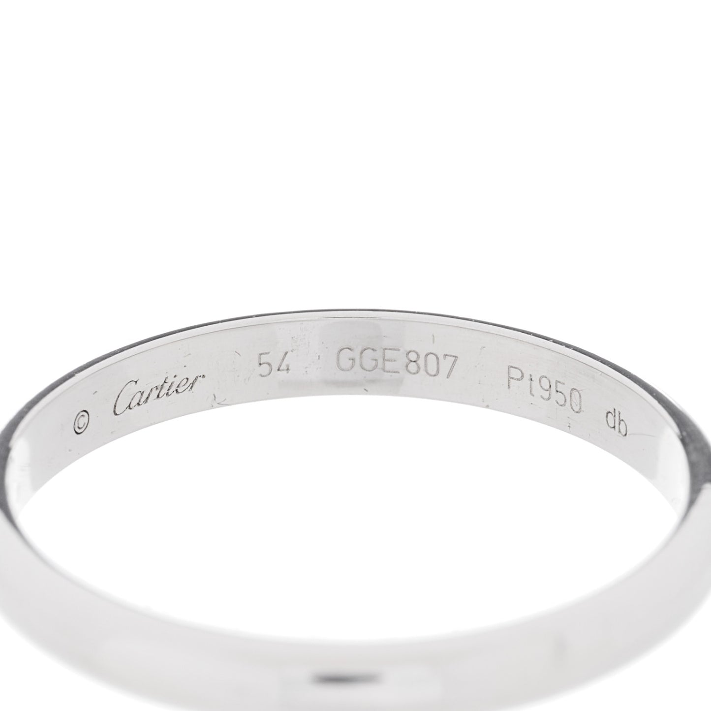 Platinum 2.5mm 1895 Wedding Band Ring 54 6.75