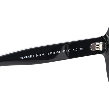 Chanel Acetate Polarized Square Sunglasses 5408 Black 5 of 8
