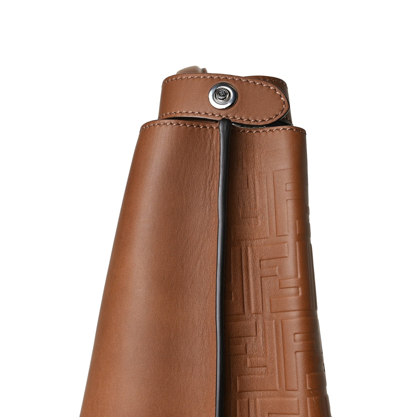 Smooth Calfskin FF Embossed Sfumate Large Mens Peekaboo Iconic Essential Satchel Cuoio