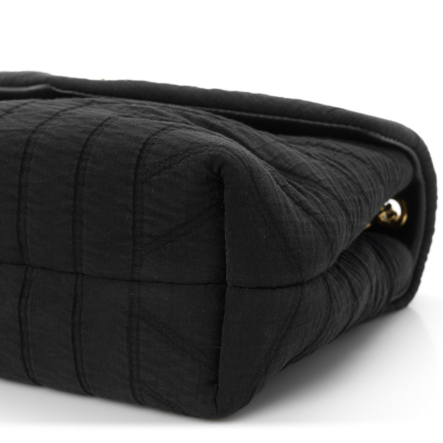 Saint Laurent Cotton Gauze Y Quilted Monogram Small Loulou Chain Satchel Black 11 of 11