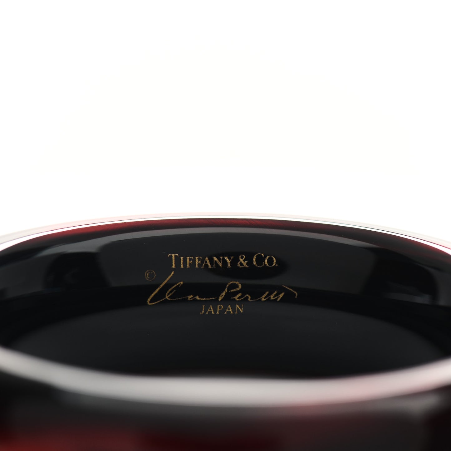 Lacquer Hardwood Elsa Peretti Doughnut Bangle Bracelet Negoro