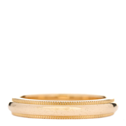 Tiffany 18K Yellow Gold 3mm Milgrain Wedding Band Ring 47 4.25 3 of 4