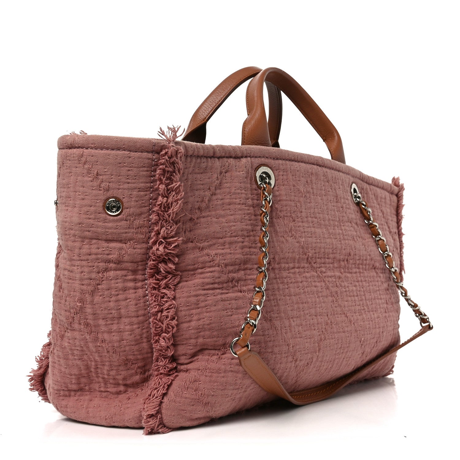 Chanel Canvas Large Double Face Shopping Tote Dark Pink 3 of 10