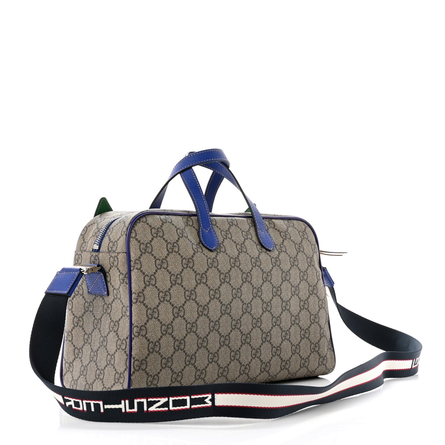 GG Supreme Monogram Kids Dinosaur Top Handle Bag Blue