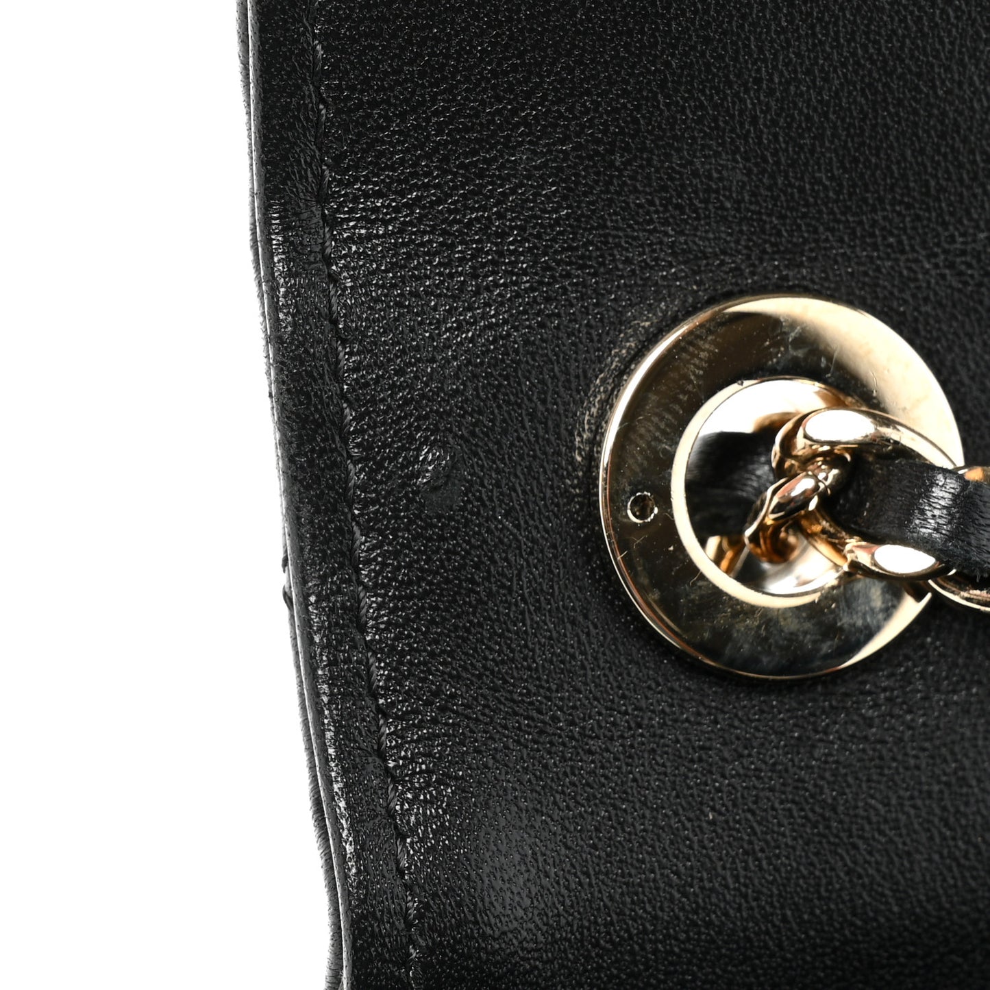 Lambskin Quilted Trendy CC Wallet On Chain WOC Black