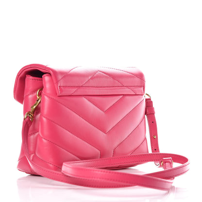Saint Laurent Calfskin Y Quilted Monogram Toy Loulou Crossbody Bag Freesia 3 of 13