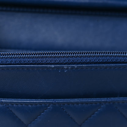 Chanel Lambskin Quilted Elegant CC Wallet On Chain WOC Blue Black 13 of 15