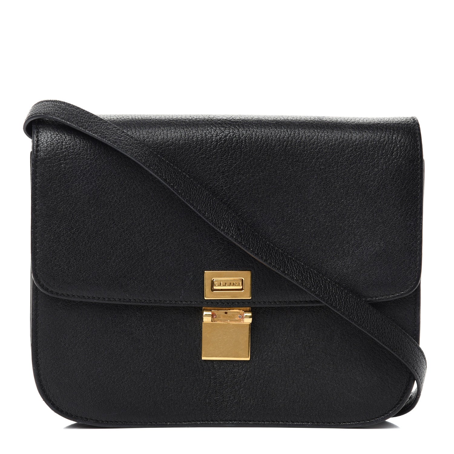 Celine Goatskin Medium Classic Box Flap Bag Black 1 of 12