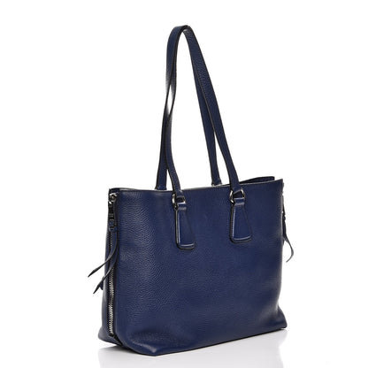 Prada Vitello Phenix Side Zip Tote Inchiostro 2 of 9