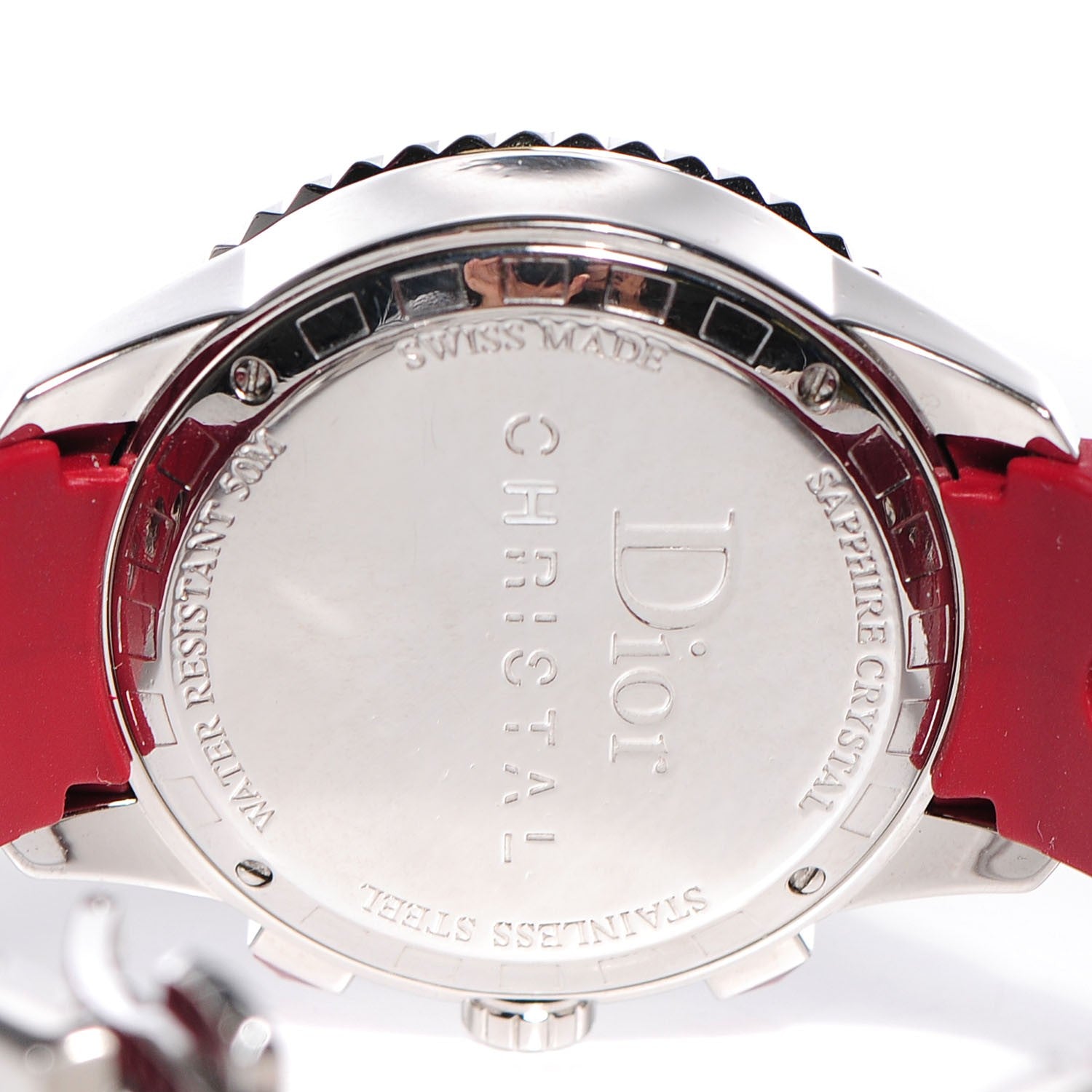 Christian Dior Stainless Steel Diamond Ruby 38mm Christal Watch 5 of 8