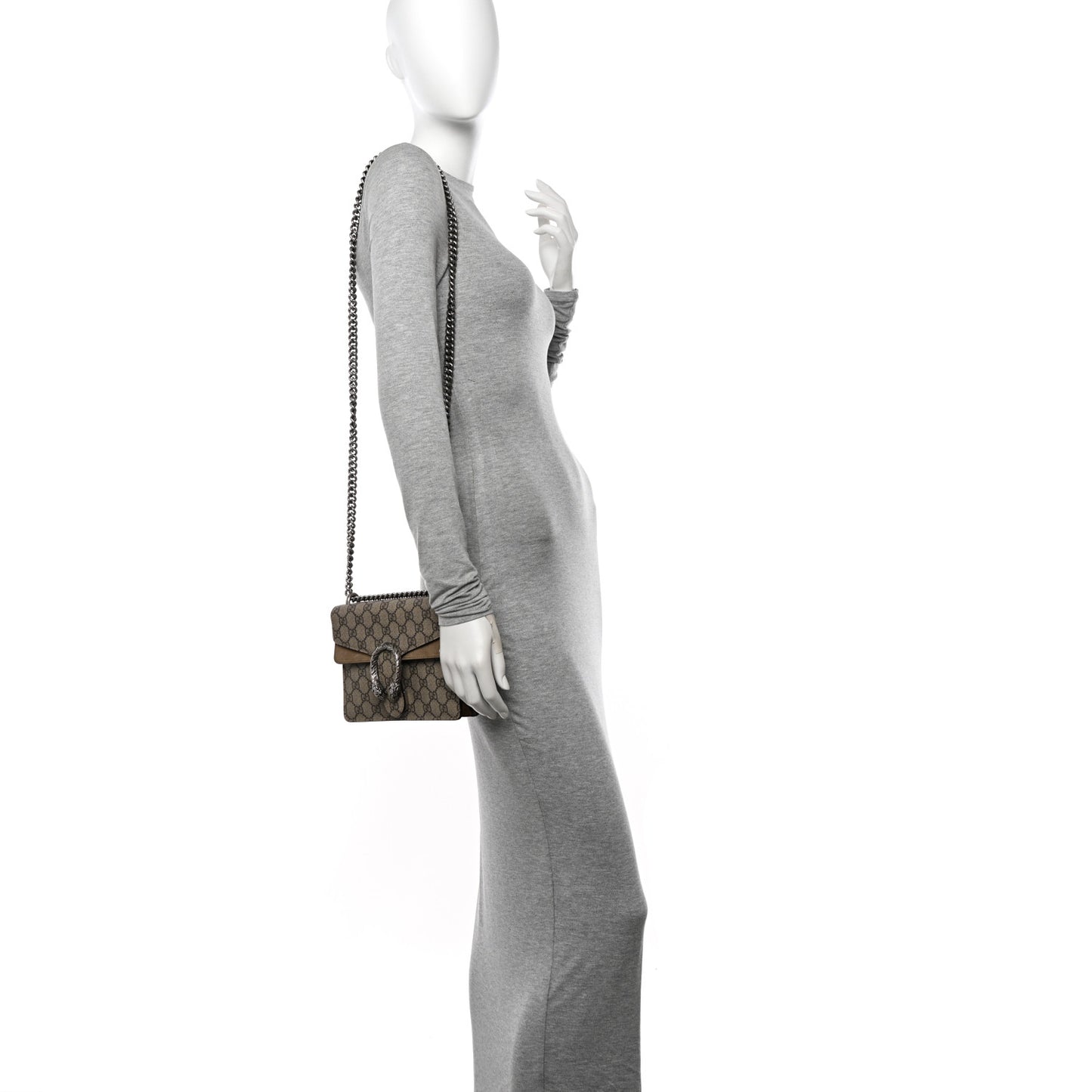 GG Supreme Monogram Mini Dionysus Shoulder Bag Taupe