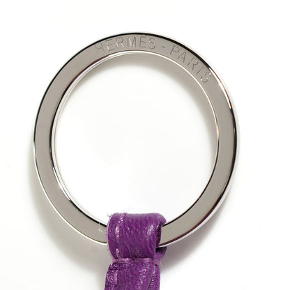 Hermes Lambskin Carmen Tassel Key Holder Violet 4 of 5