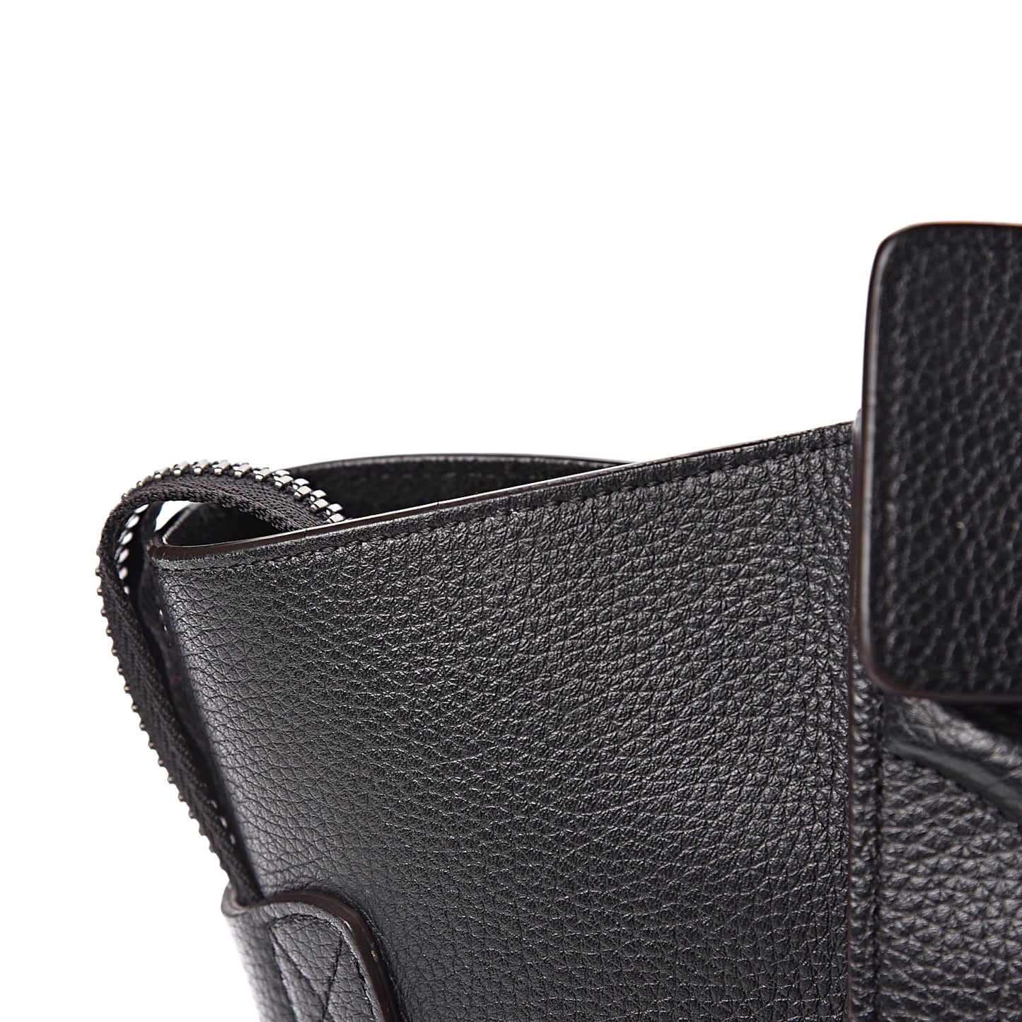 Drummed Calfskin Mini Luggage Black
