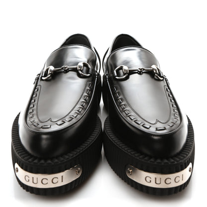 Gucci Magnum Calfskin Mens Horsebit Creeper Loafers 11.5 Black 3 of 9