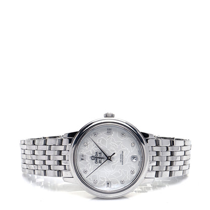Omega Stainless Steel Diamond Mother of Pearl 33mm De Ville Prestige Butterfly Automatic Watch 424.10.33.20.55.001 2 of 4