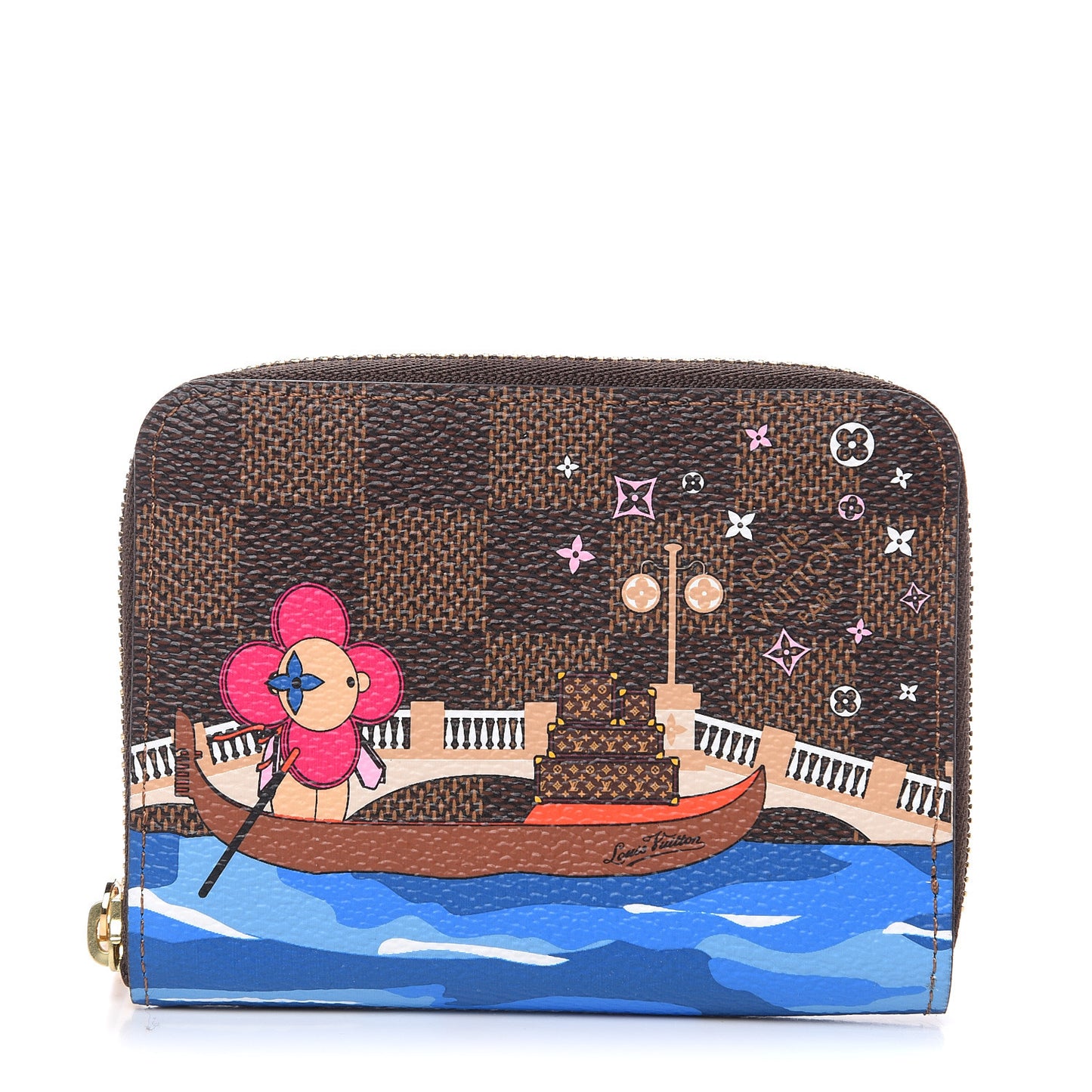Damier Ebene 2019 Christmas Animation Zippy Coin Purse Blue