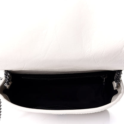 Saint Laurent Crinkled Calfskin Matelasse Monogram Niki Chain Wallet Crema Soft 4 of 5