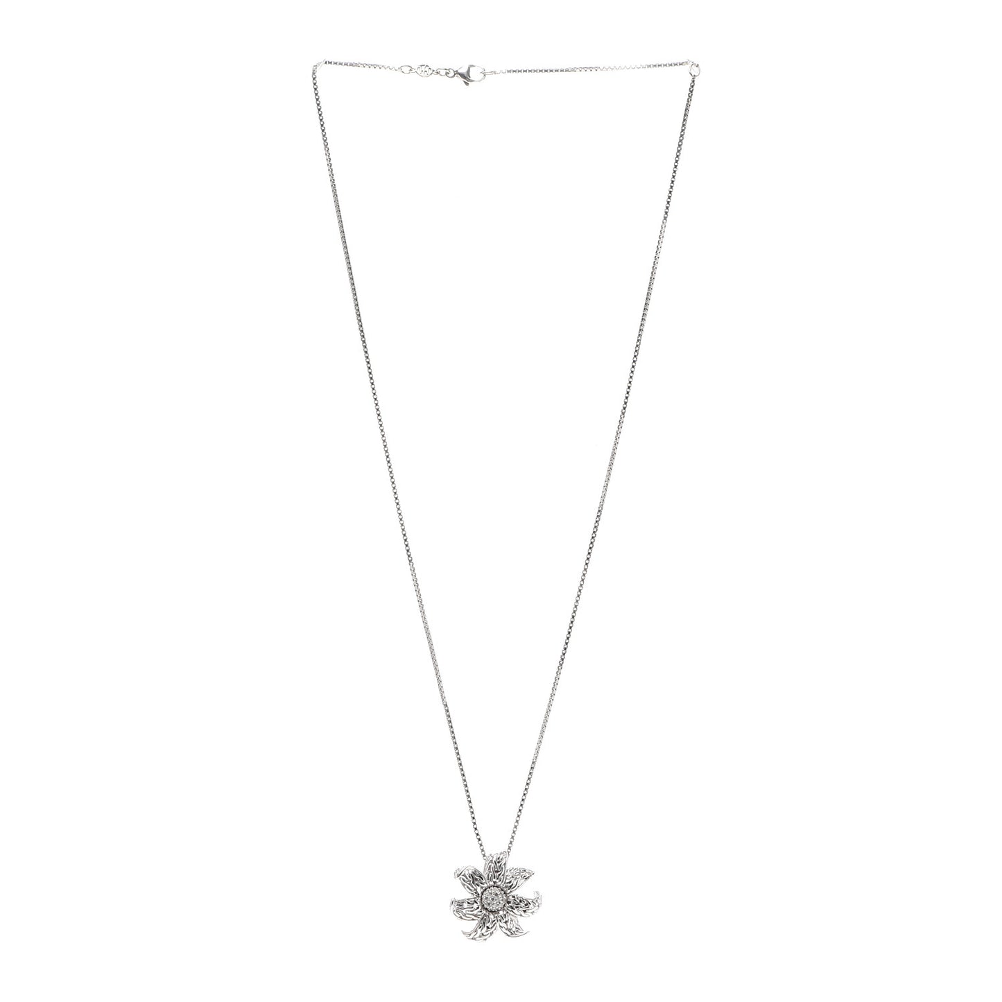 Sterling Silver 18K Yellow Gold Ayu Flower Pendant Necklace