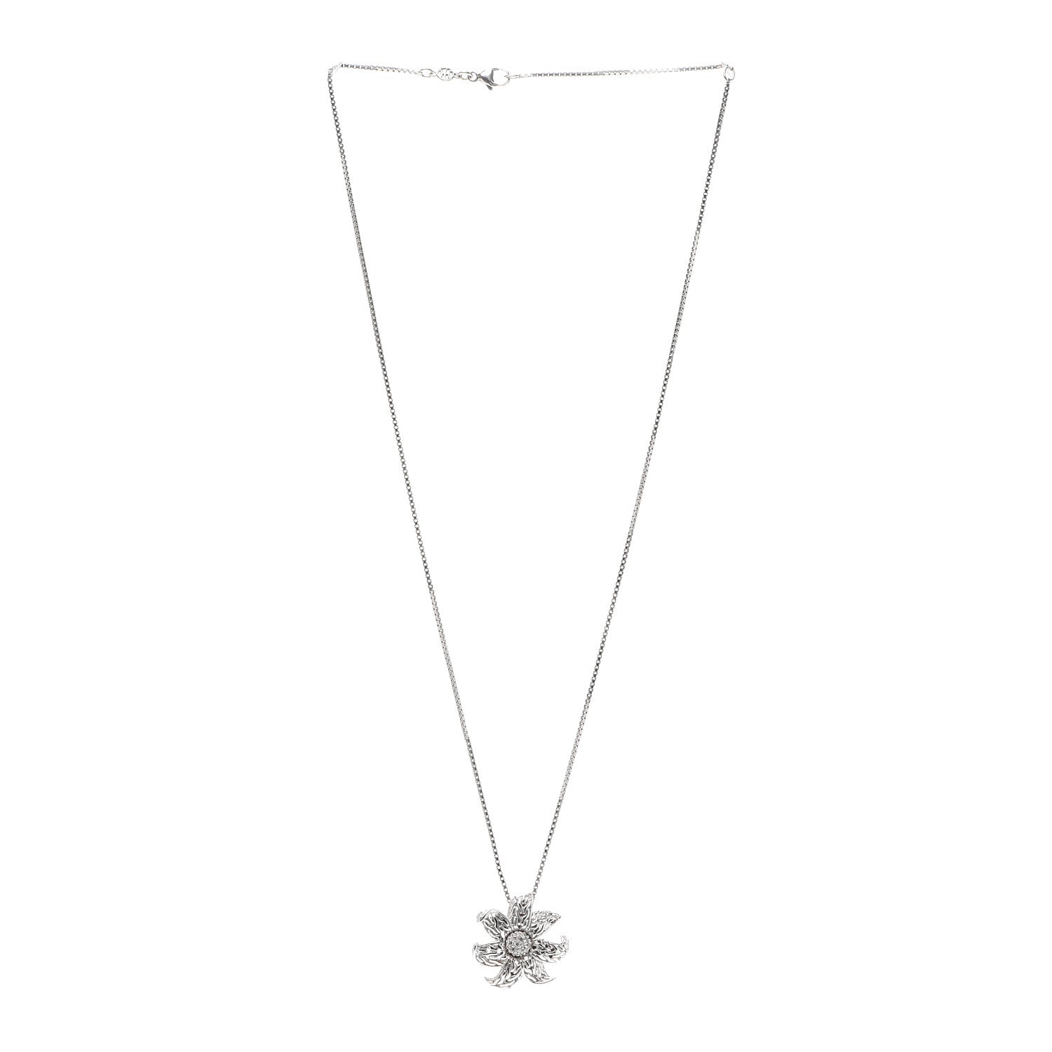 John Hardy Sterling Silver 18K Yellow Gold Ayu Flower Pendant Necklace 3 of 6