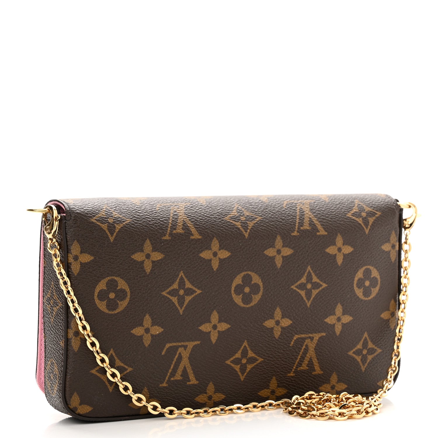 Louis Vuitton Monogram 2022 Christmas Animation Paris Pochette Felicie Chain Wallet Pink 4 of 11
