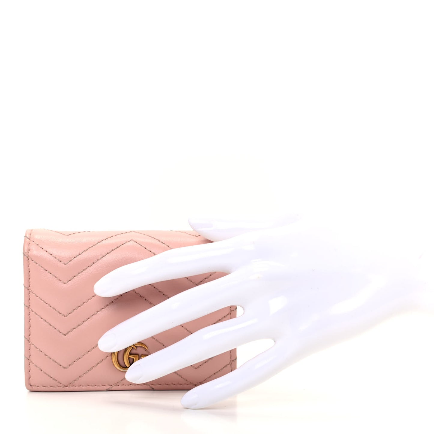 Calfskin Matelasse GG Marmont Card Case Wallet Perfect Pink
