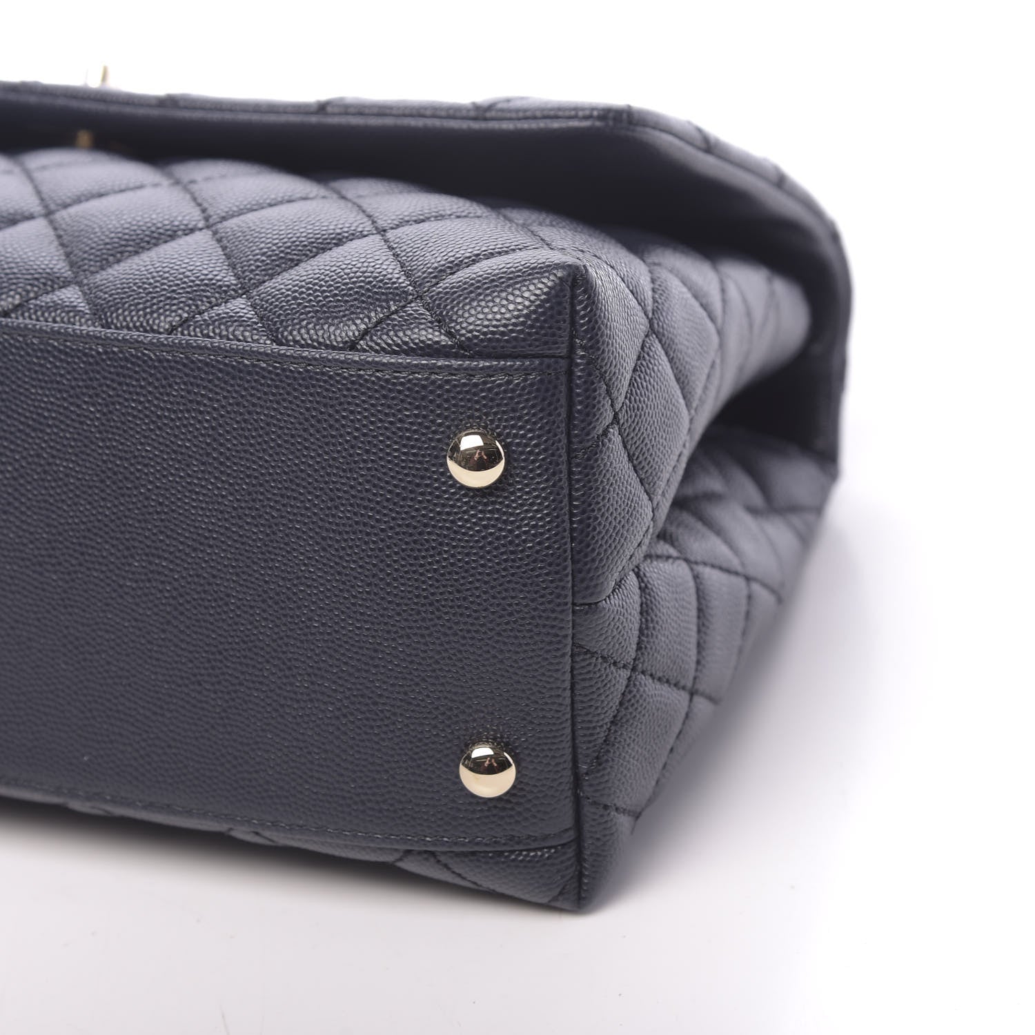 Chanel Caviar Quilted Small Coco Handle Flap Navy 10 of 11