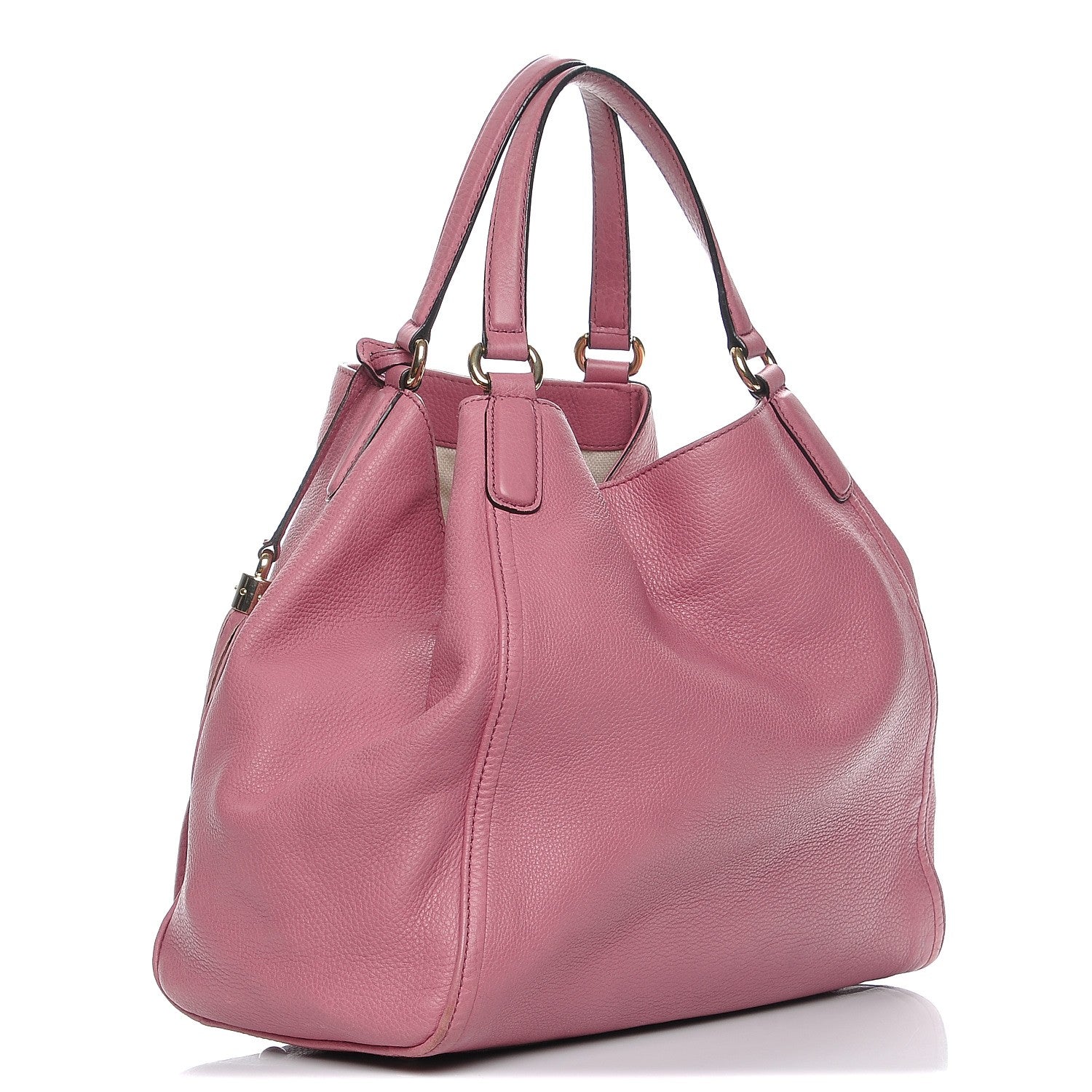 Gucci Pebbled Calfskin Medium Soho Shoulder Bag Fresia Rose 8 of 15
