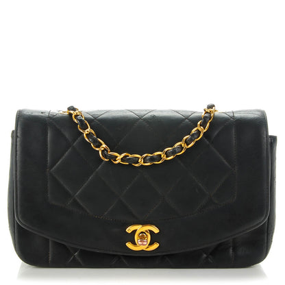 Chanel Lambskin Quilted Small Single Flap Black 1 of 15