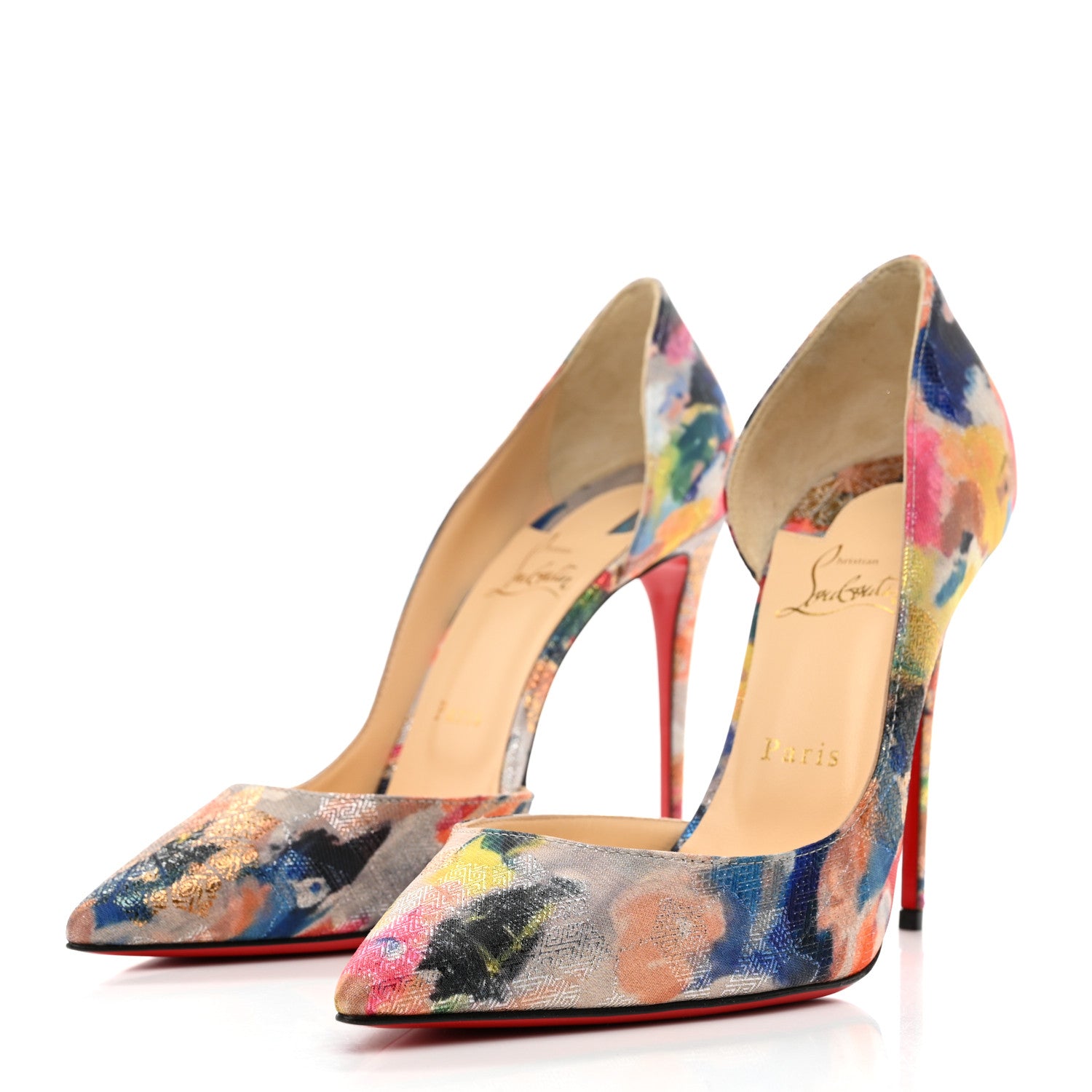 Christian Louboutin Lurex Aquarelle Iriza 100 Pumps 41 Multicolor 3 of 7