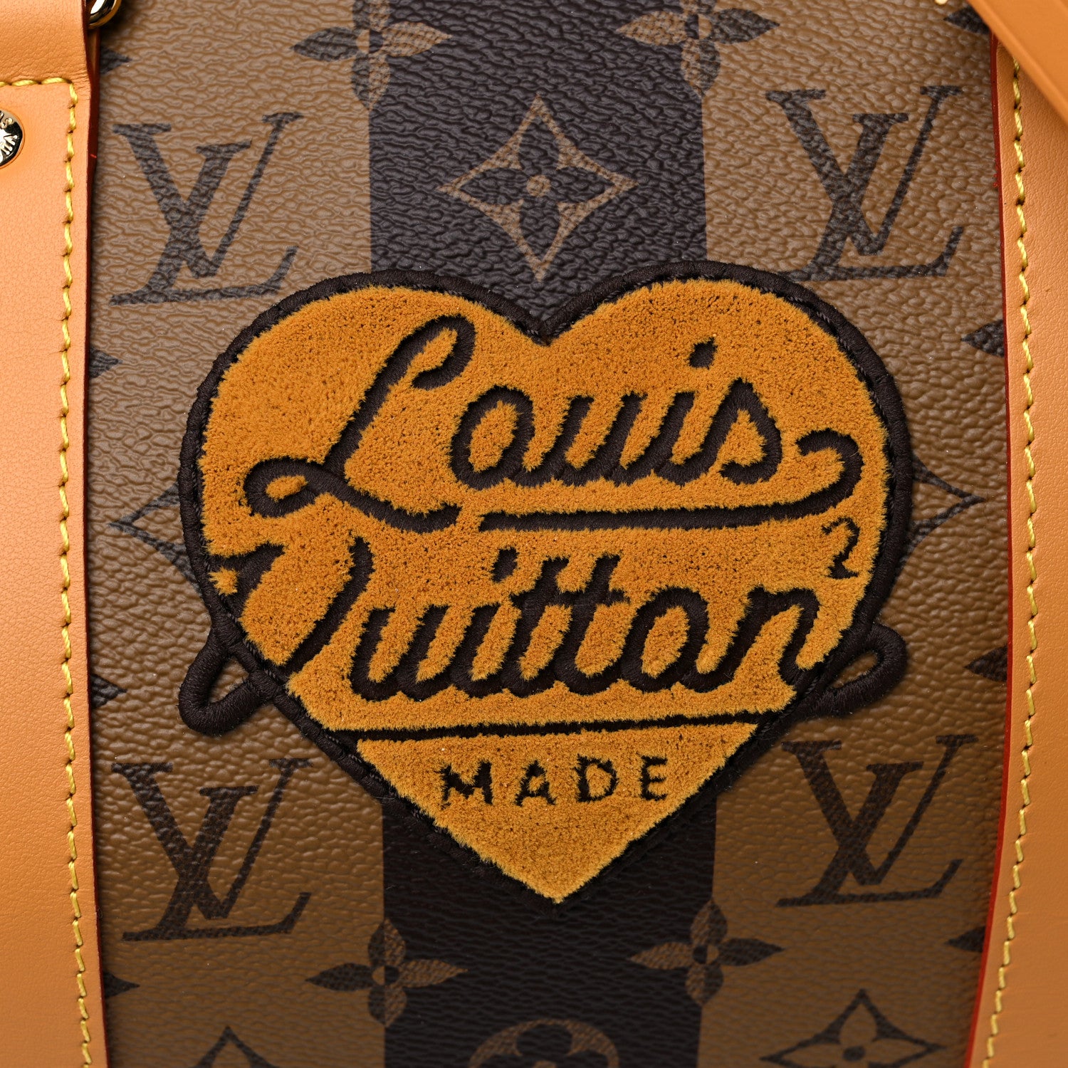Louis Vuitton X NIGO Reverse Monogram Stripe Keepall Bandouliere 50 Brown 8 of 8