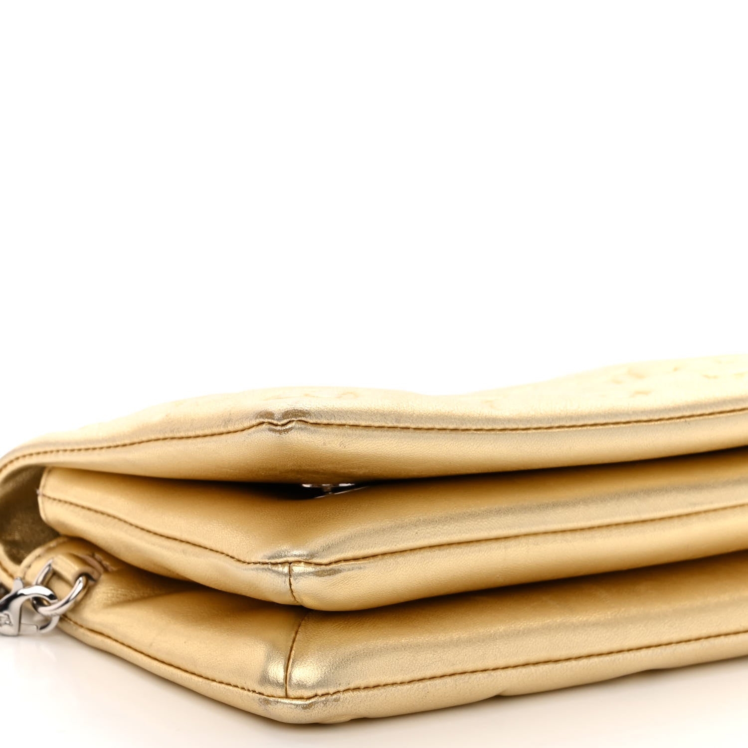 Louis Vuitton Metallic Lambskin Embossed Monogram Pochette Coussin Gold 9 of 10
