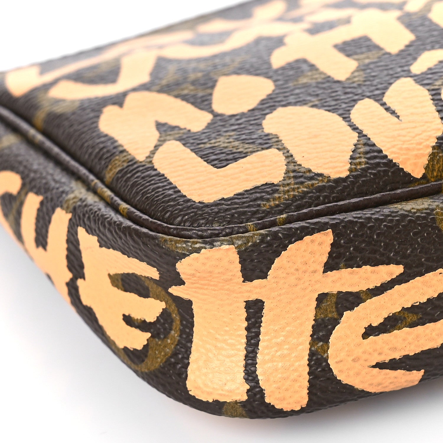 Louis Vuitton Monogram Graffiti Pochette Accessories Peach 7 of 9