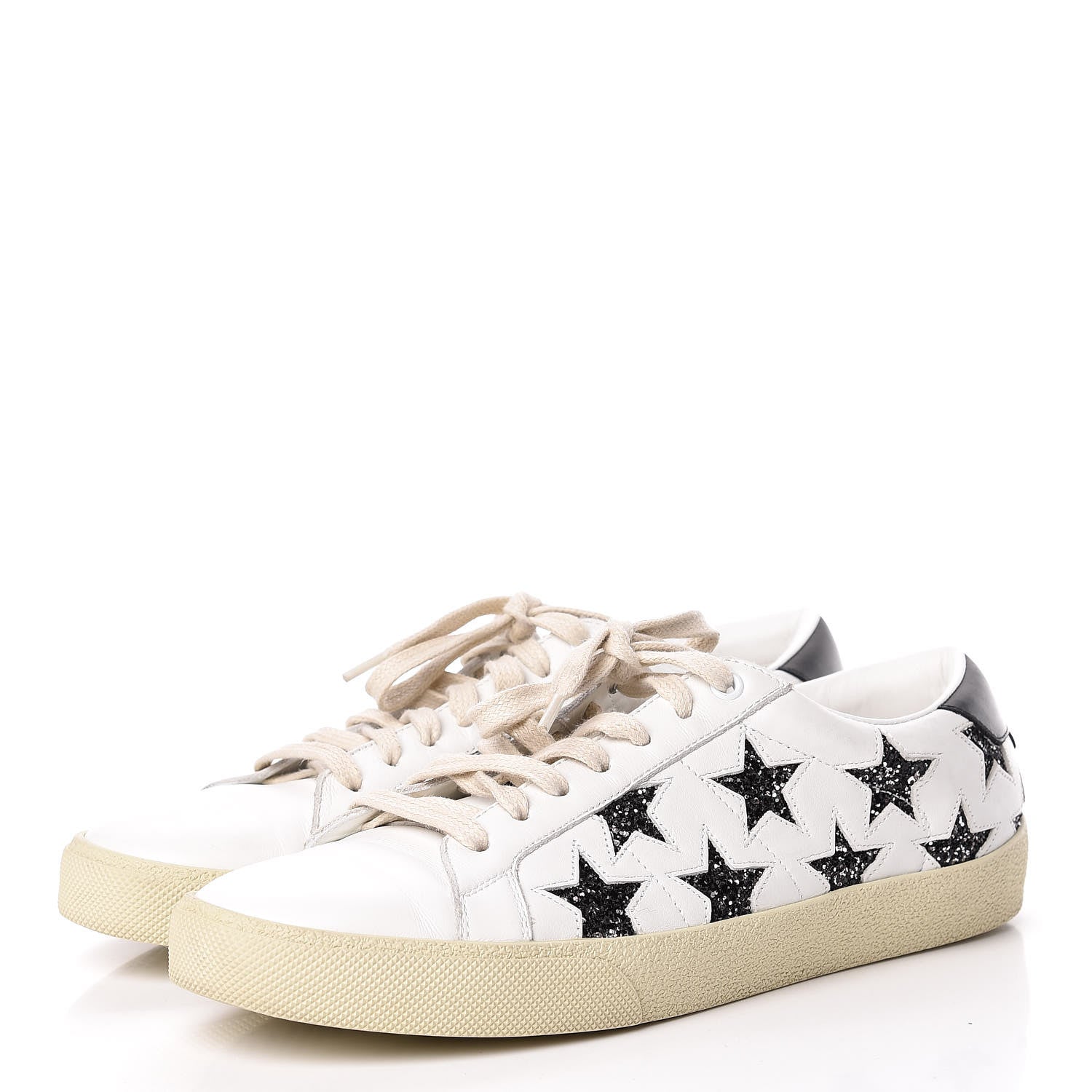 Saint Laurent Calfskin Star Court Sneakers 41 White Argent 3 of 15