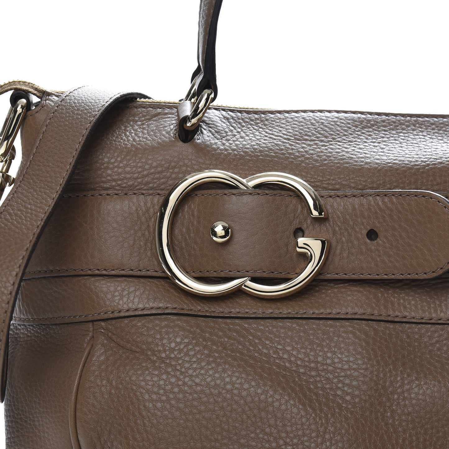 Calfskin GG Running Tote Brown