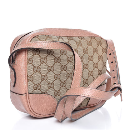 Gucci Monogram Mini Bree Messenger Bag Beige Soft Pink 3 of 7