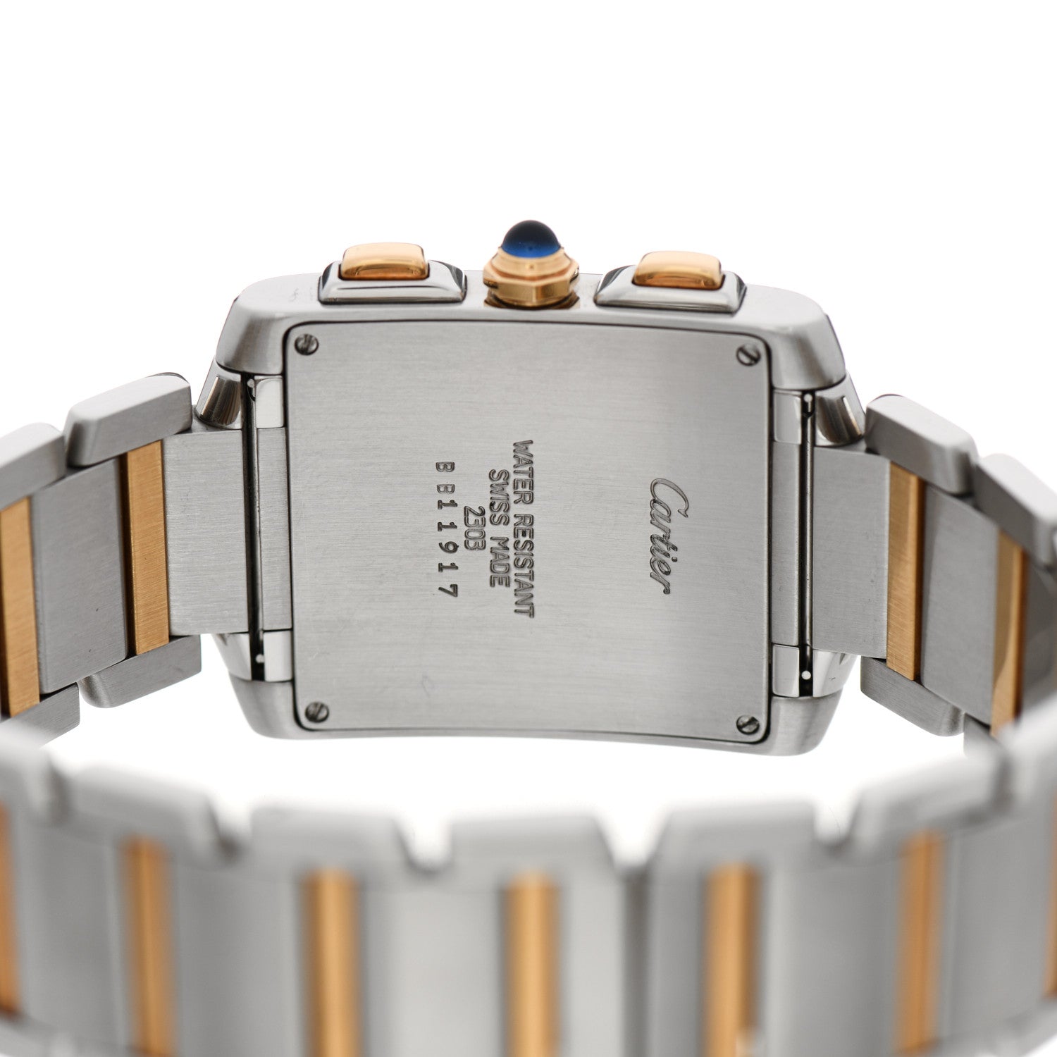 Cartier Stainless Steel 18K Yellow Gold 28mm Tank Francaise Chrono Reflex Quartz Watch 4 of 4