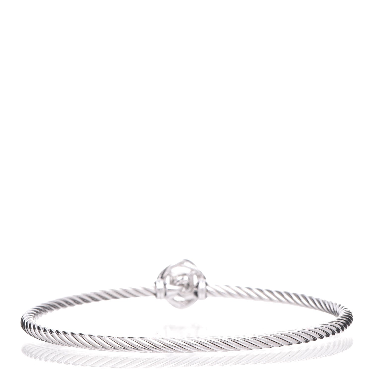 David Yurman Sterling Silver Diamond 3mm Infinity Bracelet 3 of 6