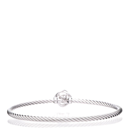 David Yurman Sterling Silver Diamond 3mm Infinity Bracelet 3 of 6