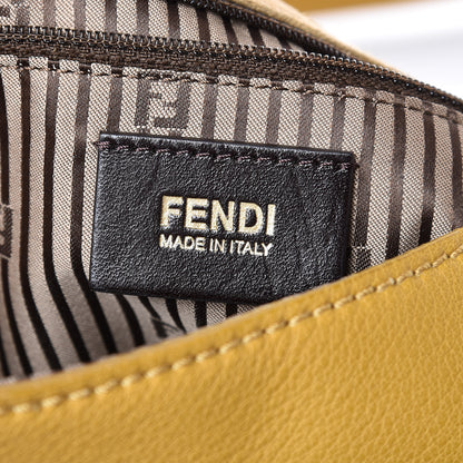 Fendi Calfskin Colorblock Anna Shoulder Bag Yellow White 6 of 14