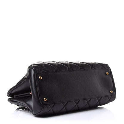 Chanel Aged Calfskin Large Just Mademoiselle Bowling Bag Black 3 of 12