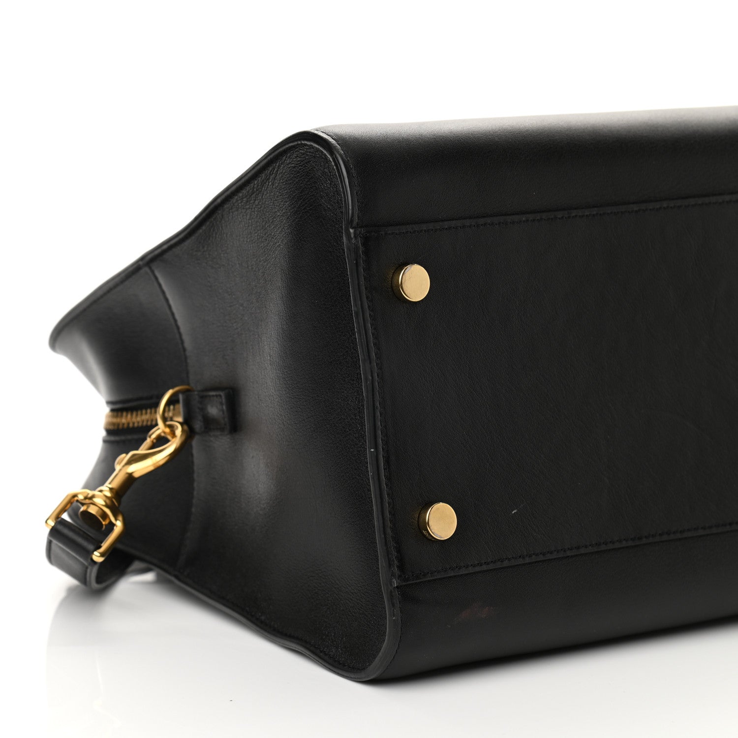 Saint Laurent Smooth Calfskin Medium Monogram Cabas Black 8 of 9