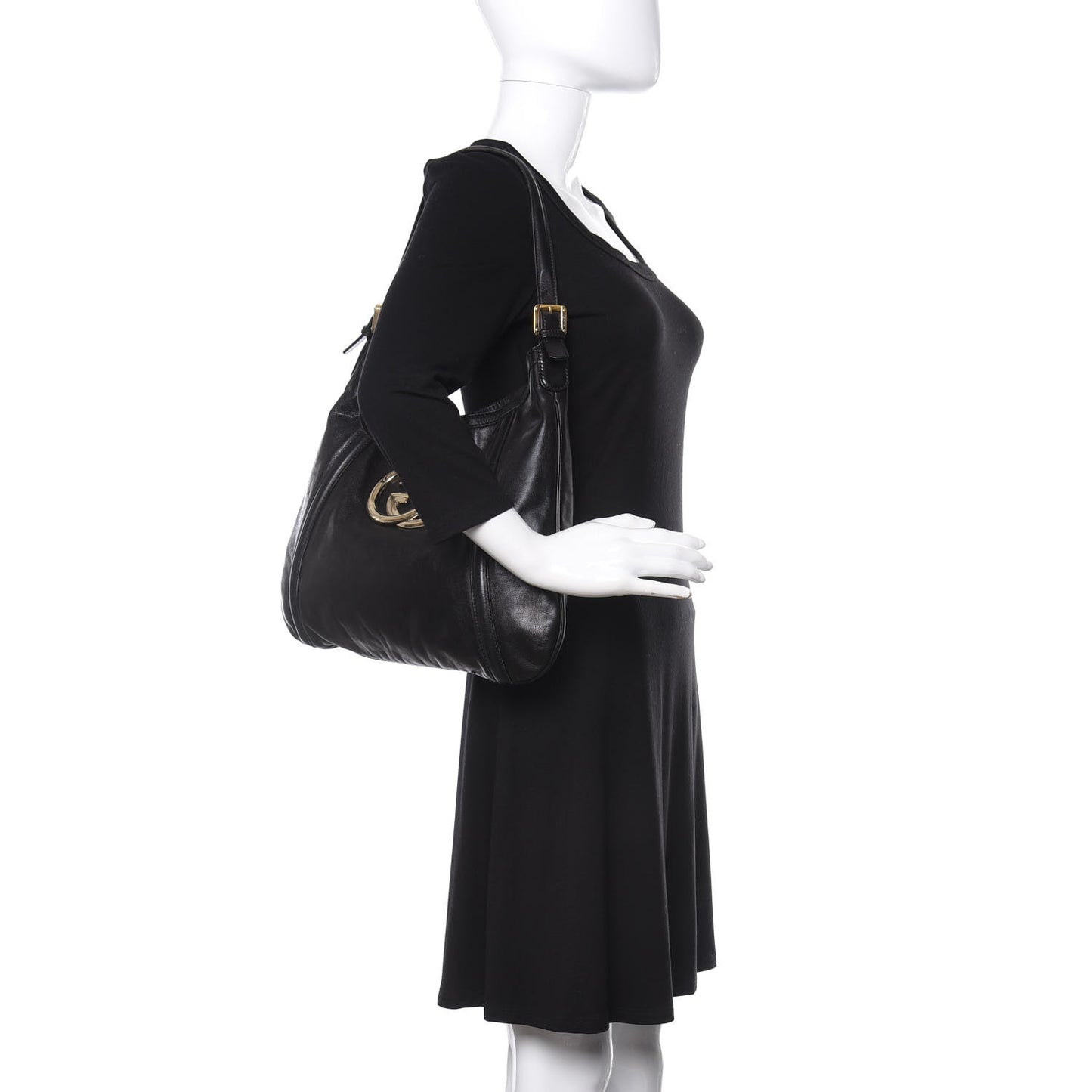 Calfskin Medium Britt Hobo Black