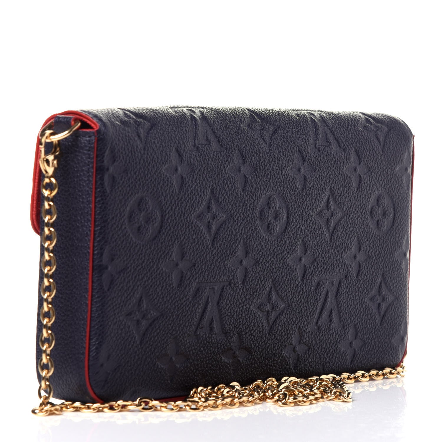 Louis Vuitton Empreinte Pochette Felicie Chain Wallet Marine Rouge 6 of 31