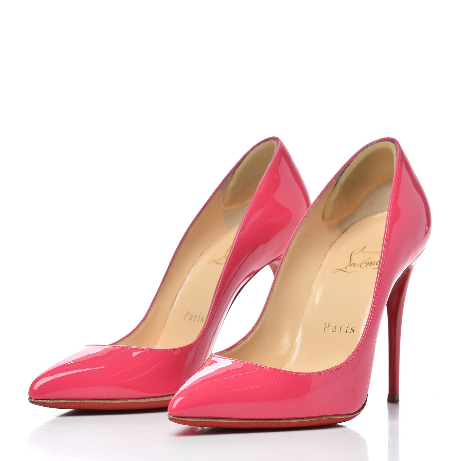 Christian Louboutin Patent Pigalle Follies 100 Pumps 35 Pinky 3 of 13