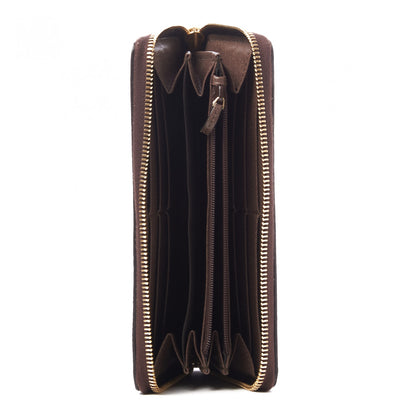 Gucci GG Supreme Monogram Web Ophidia Zip Around Wallet Brown 4 of 10