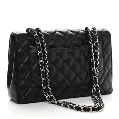 Chanel Lambskin Quilted Jumbo Single Flap Black 2 of 9